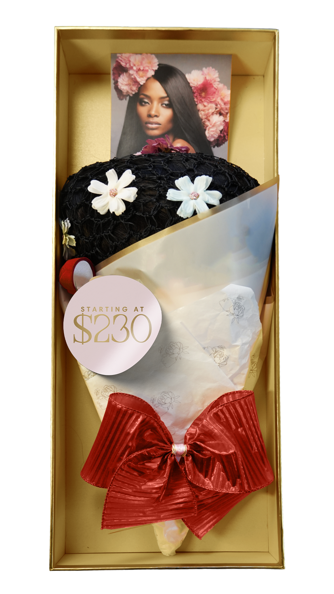 Blooming Raw Wig Bouquet Box